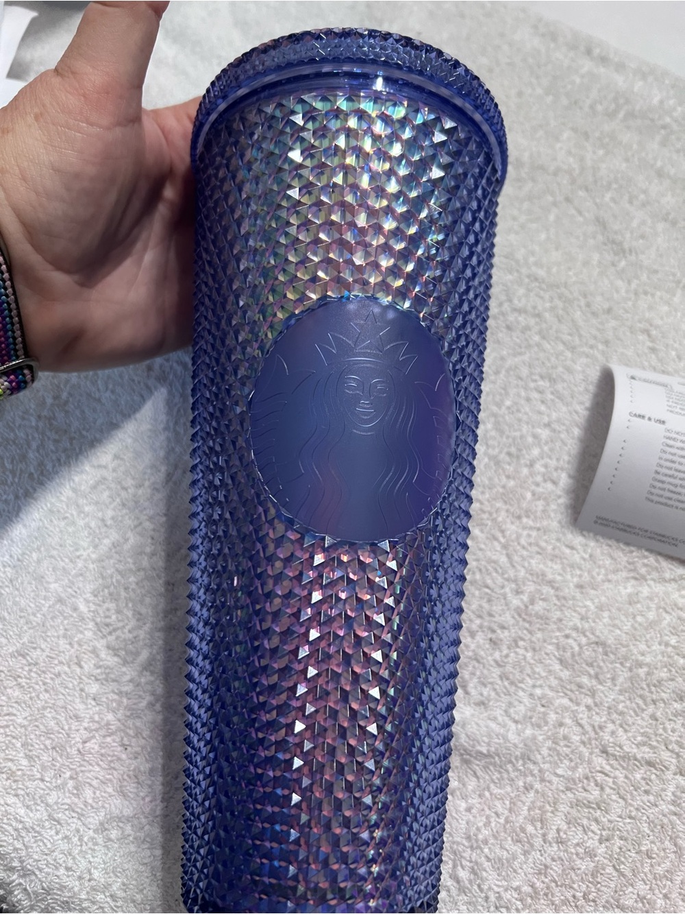 Starbucks Disney World 50th Anniversary Purple Iridescent Tumbler 24oz Straw